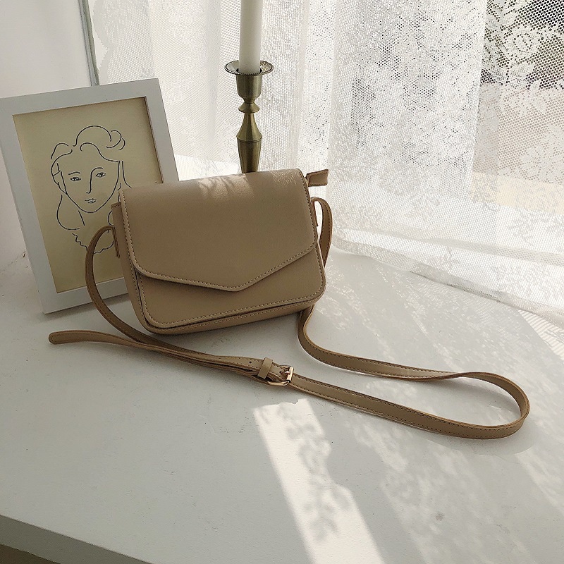 Túi Đeo Chéo Hình Vuông Nhỏ Đơn Giản Phong Cách Retro Hong Kong Cho Nữ