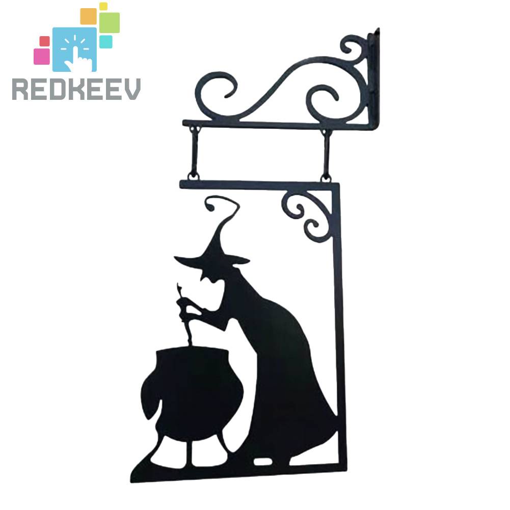 Biển Hiệu Phù Thủy Màu Đen Treo Tường Chống Ăn Mòn Trang Trí Nhà Cửa / Sân Vườn