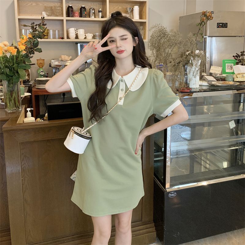 Đầm Thun Cổ Búp Bê Dáng Rộng Thiết Kế Mới Thời Trang Mùa Hè Theo Phong