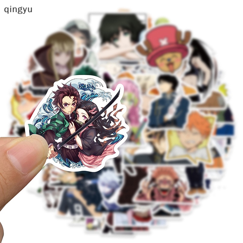 Bộ 50 Miếng Dán Họa Tiết Hoạt Hình Graffiti Trang Trí Laptop Ván Trượt