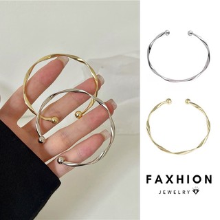 Faxhion Vòng Tay Mở Đầu Đơn Giản Vòng Tay Bạc Vàng Cho Nữ Phụ Kiện Trang Sức