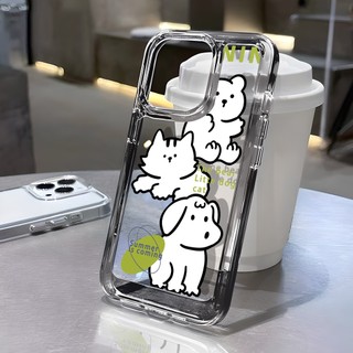ốp lưng In trong suốt Mèo và chó iPhone 14 XR 13 11 12 Pro Max 8 7 6 6S Plus X Xs Max Se 2020 13 12 11 Ốp Điện Thoại Case