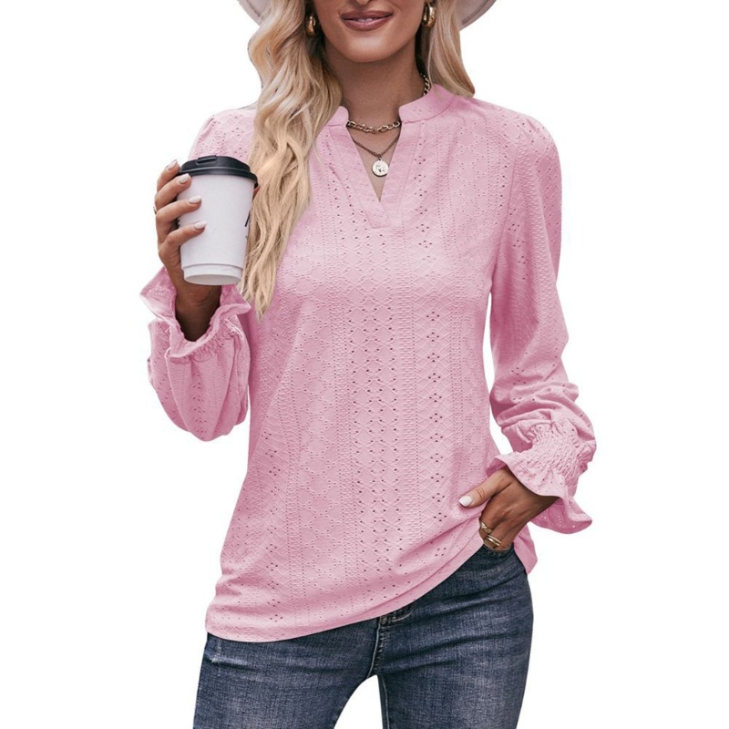 Áo Sơ Mi Nữ Tay Dài Cổ Chữ V Dáng Rộng Thời Trang Mùa Hè