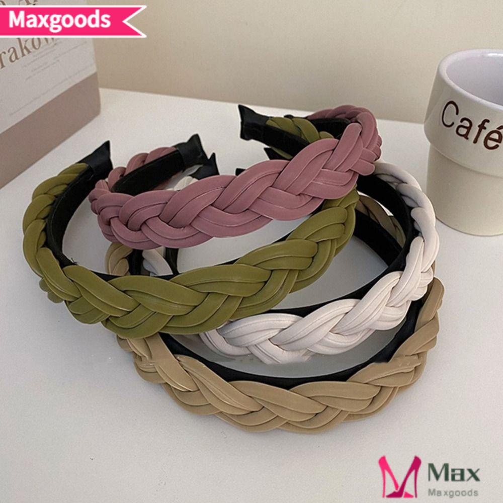 MAXG Băng Đô Cài Tóc Bản Rộng Thiết Kế Xoắn Độc Đáo