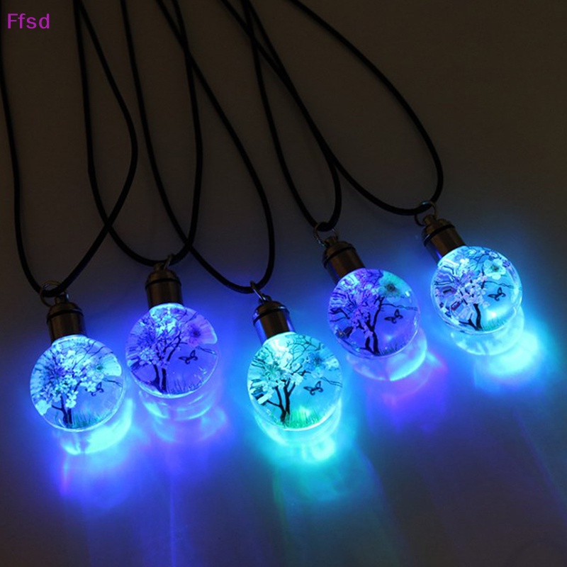 {Ffsd} Vòng cổ Mặt Quả Cầu Kính Phát Quang Cho Nữ