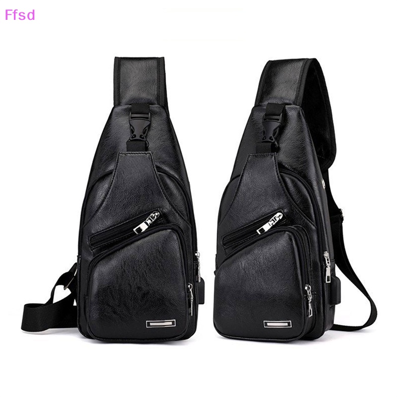 Túi Đeo Chéo Ngực Chống Trộm Có Lỗ Cắm Sạc USB