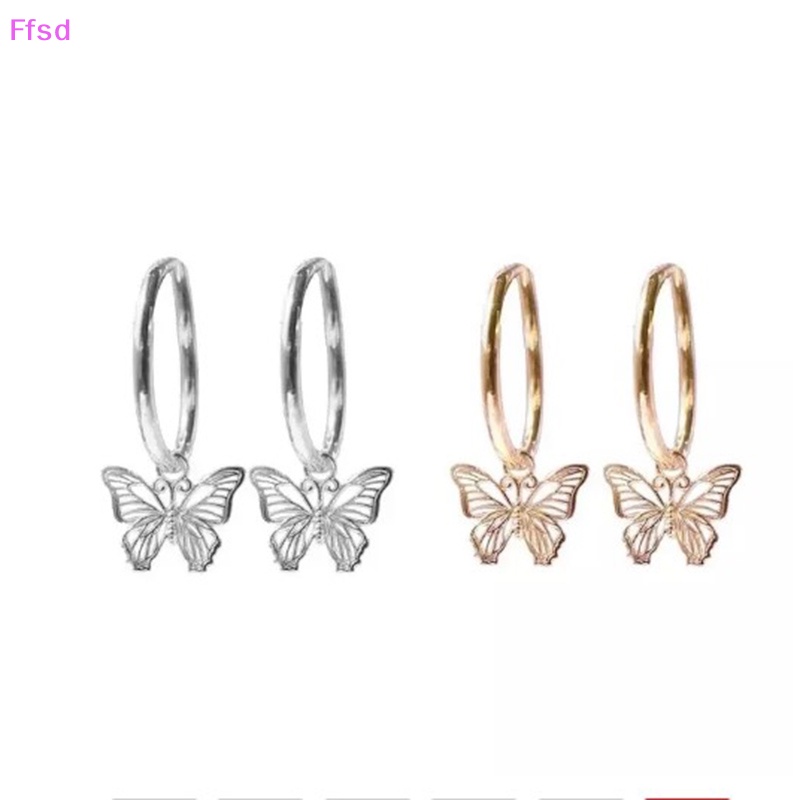 {Ffsd} Bông Tai Đinh Tán Hình Bướm Nhỏ Đơn Giản Cá Tính Dành Cho Nữ * Bán Chạy