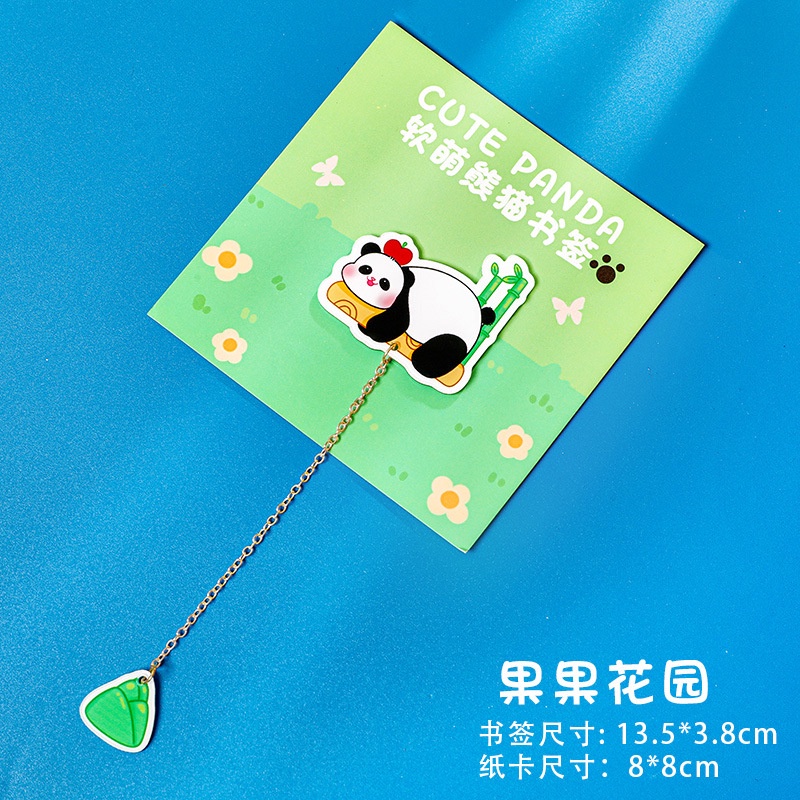 Panda Bookmark Sinh viên Người giữ sách dễ thương Mặt dây chuyền Kim loại Bookmark