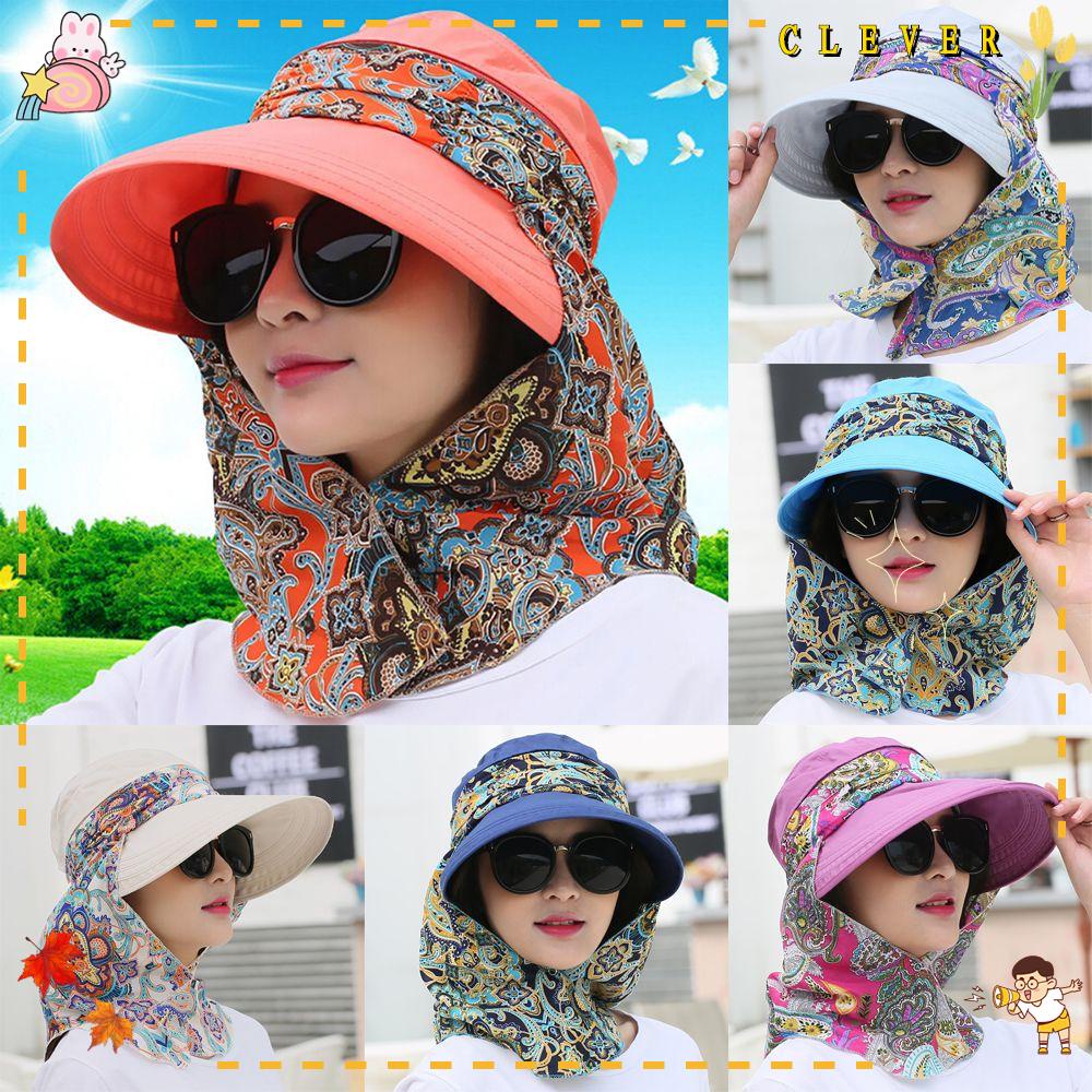 CLEVER Mũ Rộng Vành Che Nắng Gấp Gọn Tiện Dụng Thời Trang Đi Biển Mùa Hè