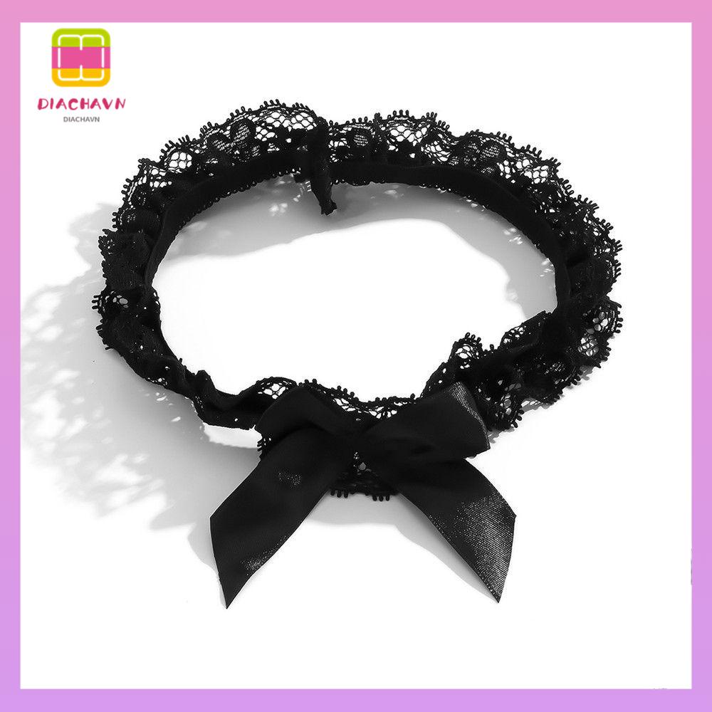 DIACHAVN Vòng Ren Nịt Bít Tất Đính Nơ Xinh Xắn Cho Cô Dâu