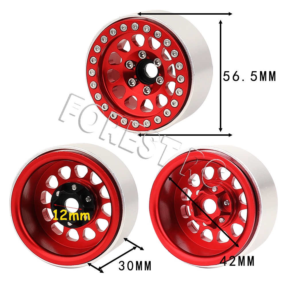 Set 4 Vành Bánh Xe 1.9 Inch Bằng Hợp Kim Nhôm Cho TRX4 TRX6 Axial SCX10 III AXI03007 GRT EX86190 Tỉ Lệ 1 / 10