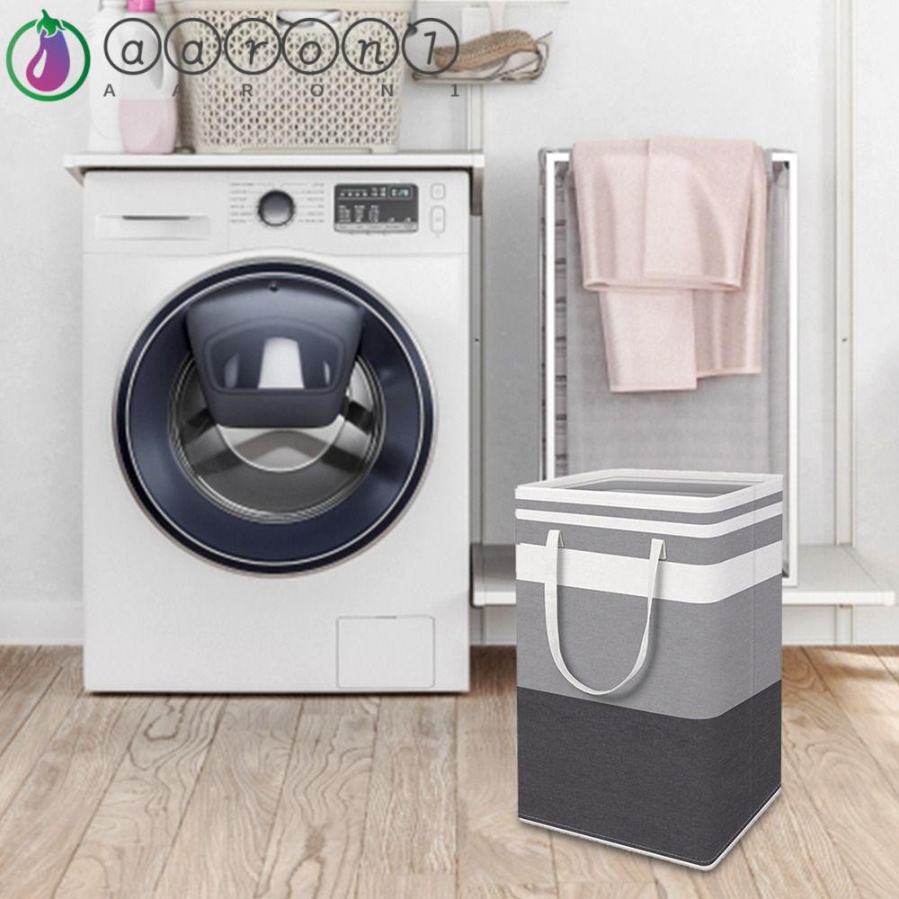 AARON1 Giỏ Đựng Đồ Giặt Ủi Bằng Cotton Lanh Đơn Giản Có Tay Cầm Tiện Lợi Dành Cho Gia Đình