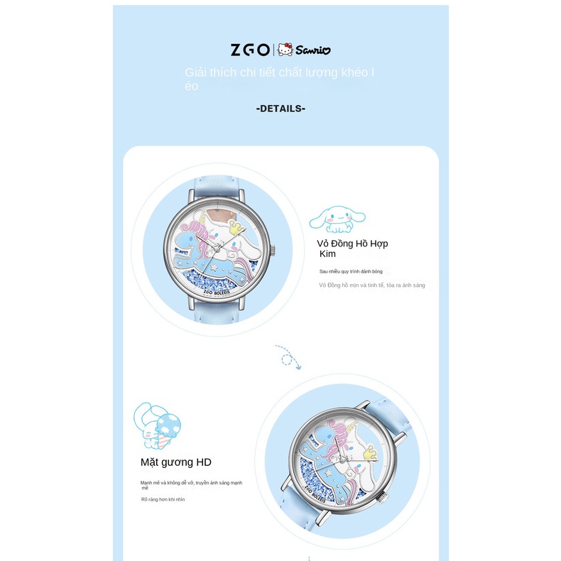 Đồng Hồ Thạch Anh Chống Thấm Nước Hoạt Hình Kuromi Phong Cách Mới Cho Nữ Sinh Trung Học / Trẻ Em / Bé Gái