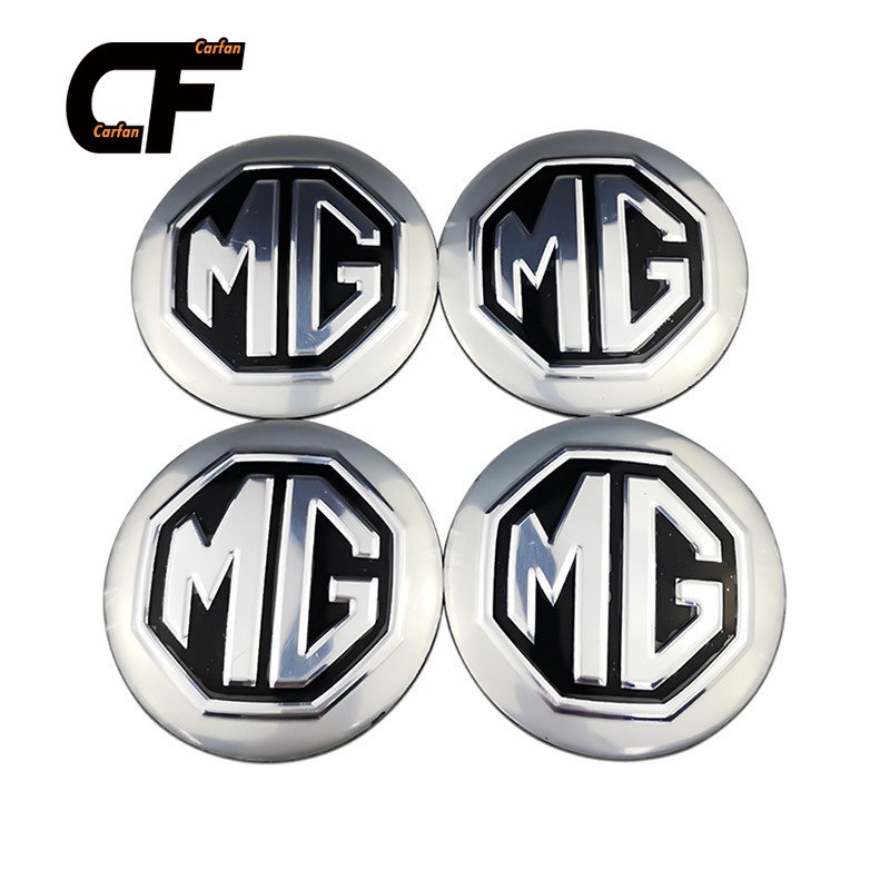 Bộ 4 Miếng Dán 56mm Trang Trí Trục Bánh Xe Hơi MG ZS HS MG3 MG5 MG6 MG7 TF ZR GS