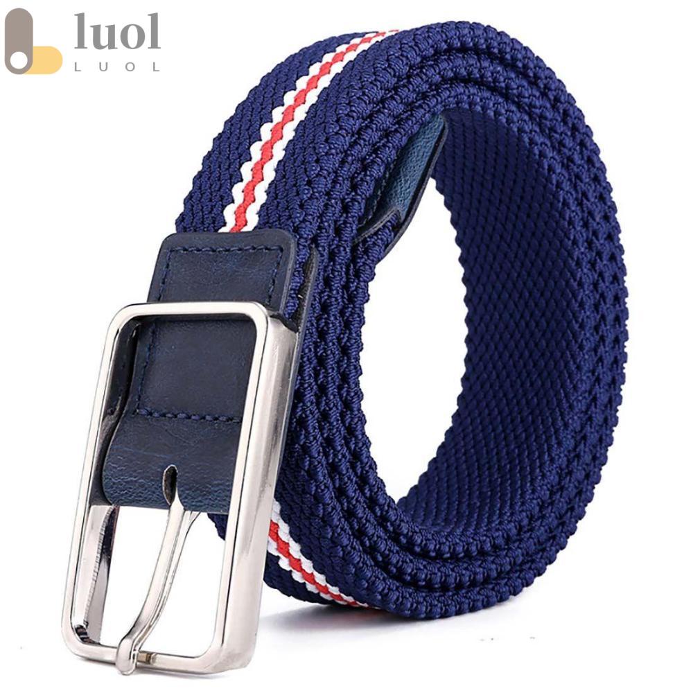 LUOL Thắt Lưng Dệt Kim Co Giãn Nhiều Màu Sắc Thời Trang Unisex