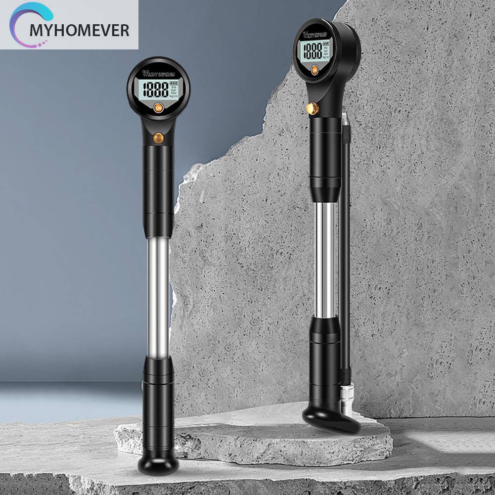 Ống Bơm Xe Đạp Áp Suất Cao 320PSI Có Đồng Hồ Đo Kỹ Thuật Số