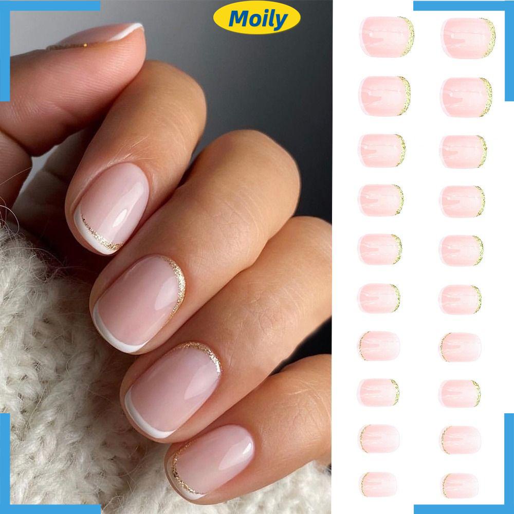 MOILYVN Set 24 Móng Tay Giả Dạng Nhấn Tiện Lợi