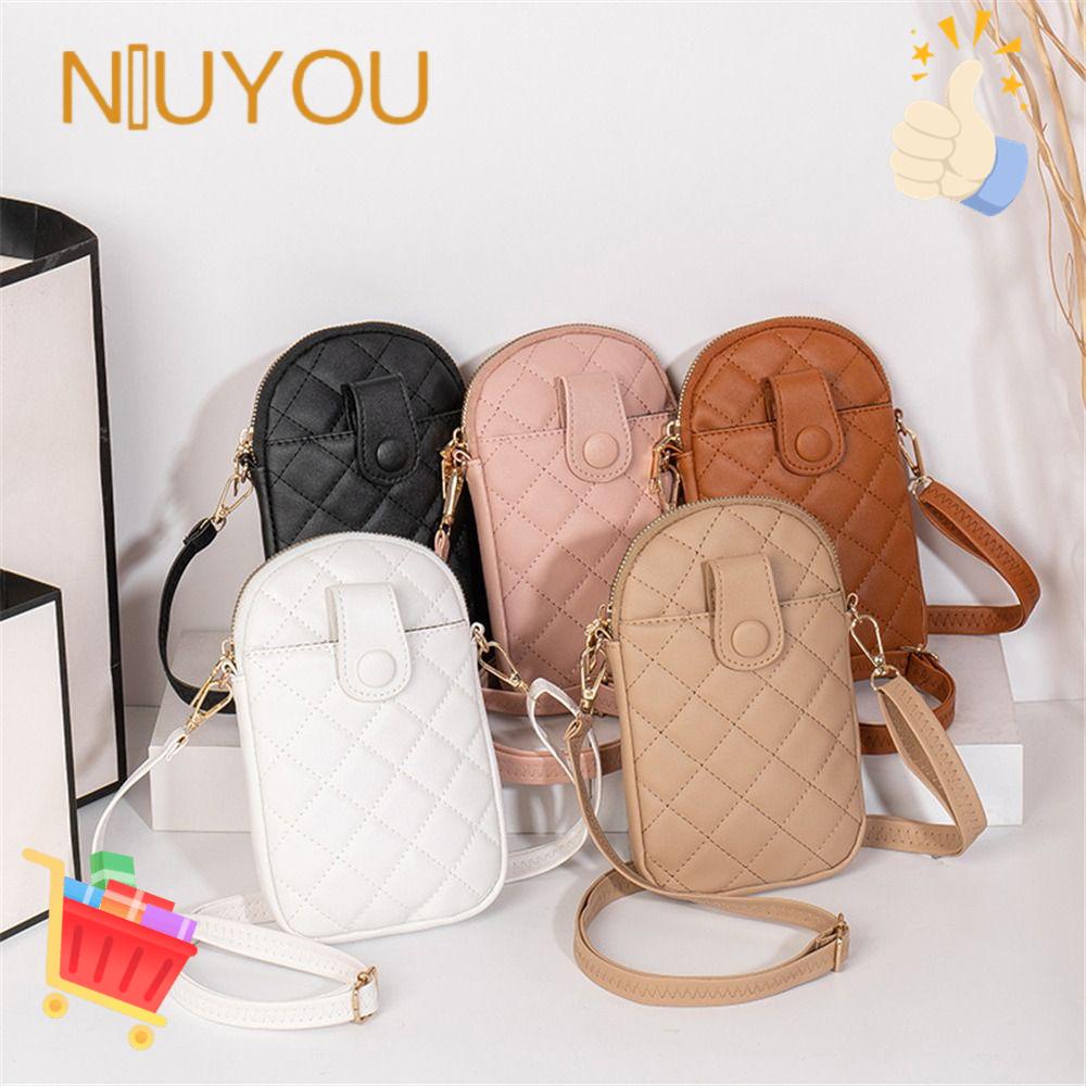 NIUYOU Túi Xách Mini Đan Lát Phối Tua Rua Thời Trang