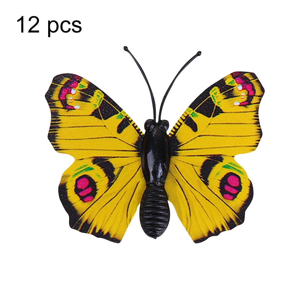 Set 12 Sticker Dán Tường Hình Bướm 3D Độc Đáo