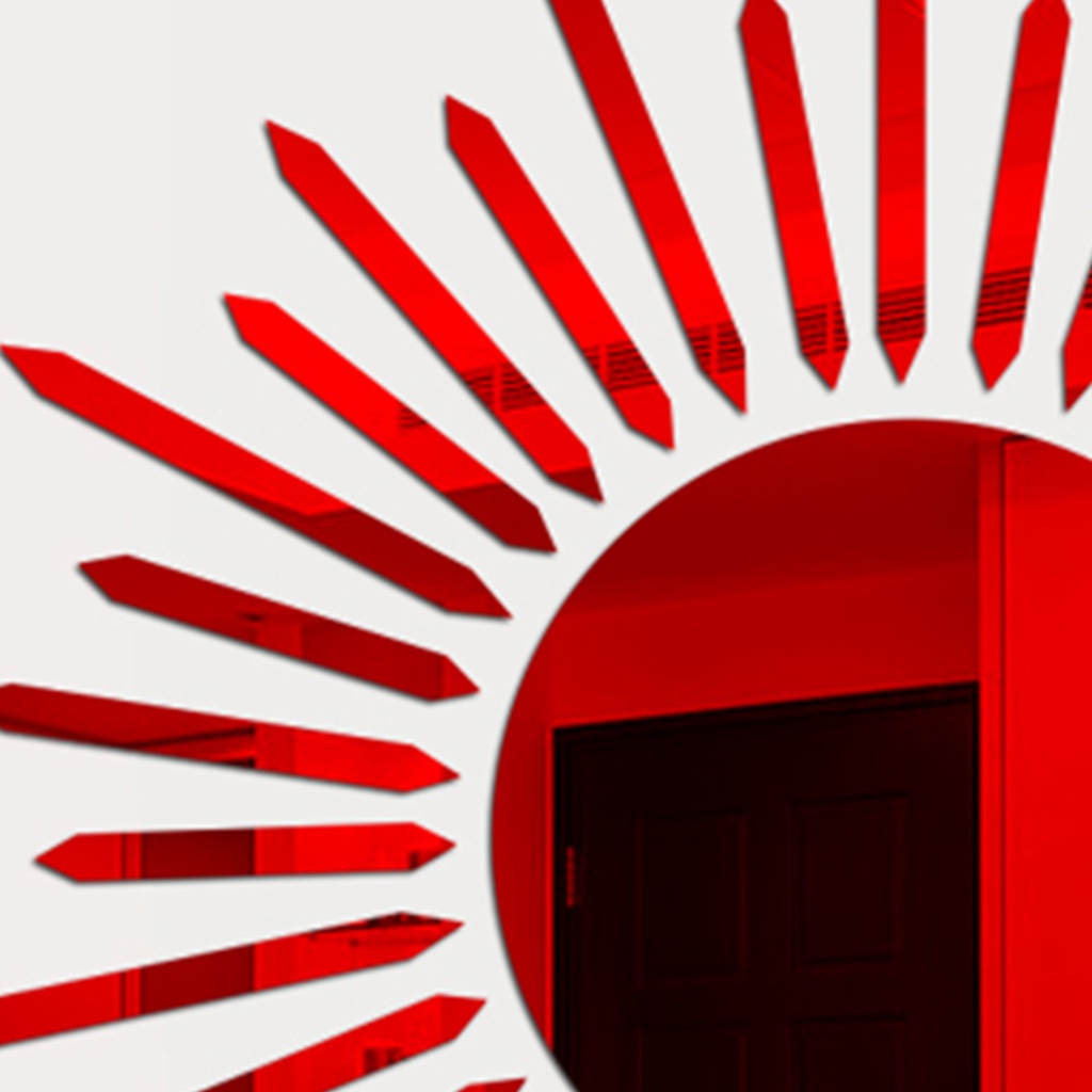 Gương Dán Tường Bằng Nhựa Rộng Họa Tiết Hoa Hướng Dương 3D Tinh Tế Trang Trí Nhà Cửa