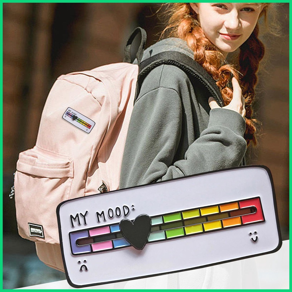 Ghim Cài Áo Hình Trái Tim Biểu Tượng Cảm Xúc Tâm Trạng Mới Cho jiwvn