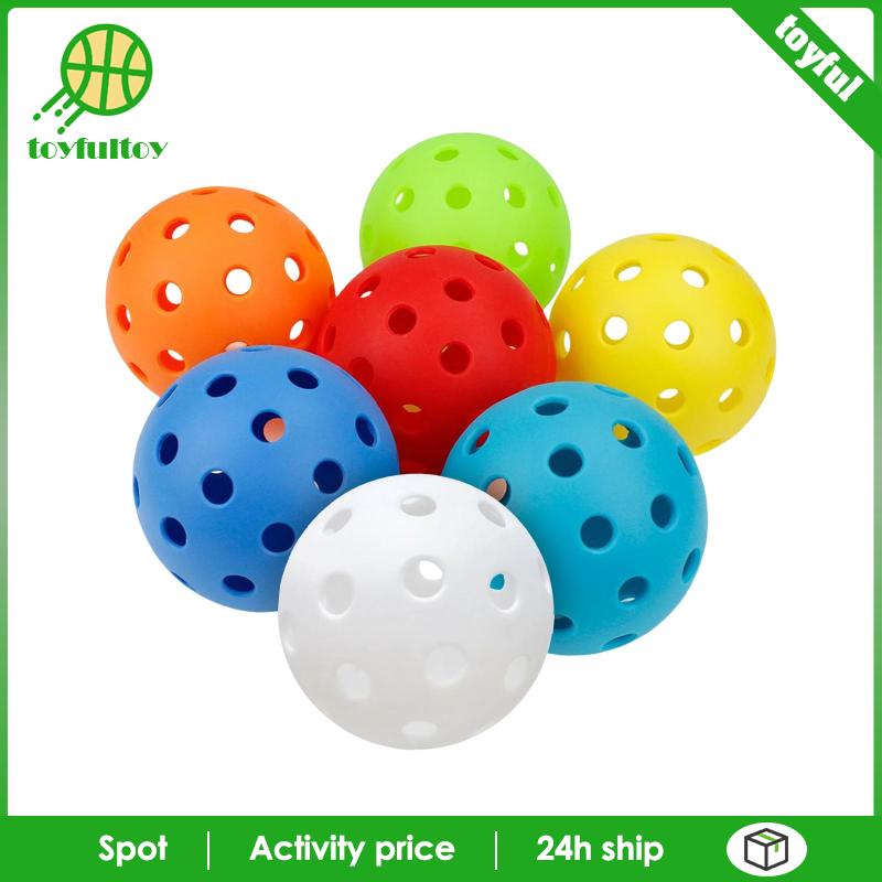 Bộ 7 Quả Bóng Pickleball 40 Lỗ Cho Trò Chơi Giải Trí Trong Nhà / Ngoài Trời