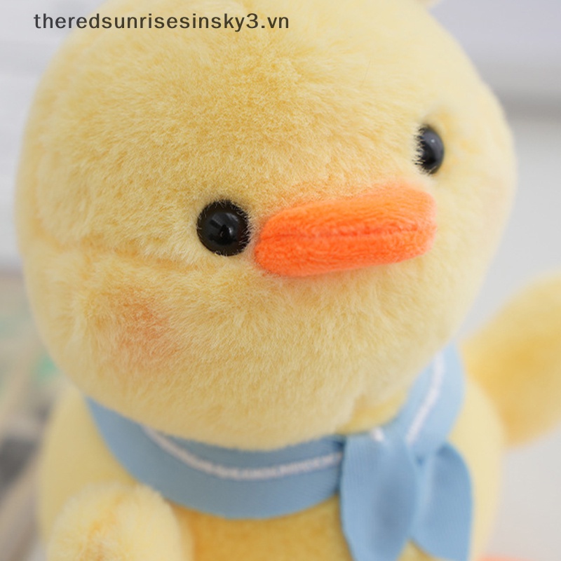 Móc Khóa Hình Chú Vịt Đội Mũ Thủy Thủ Mặt Trăng Nhồi Bông Mềm Dễ Thương