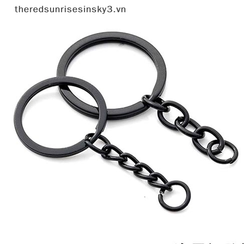 Set 10 Móc Khóa 25mm 30mm Màu Đen Thời Trang