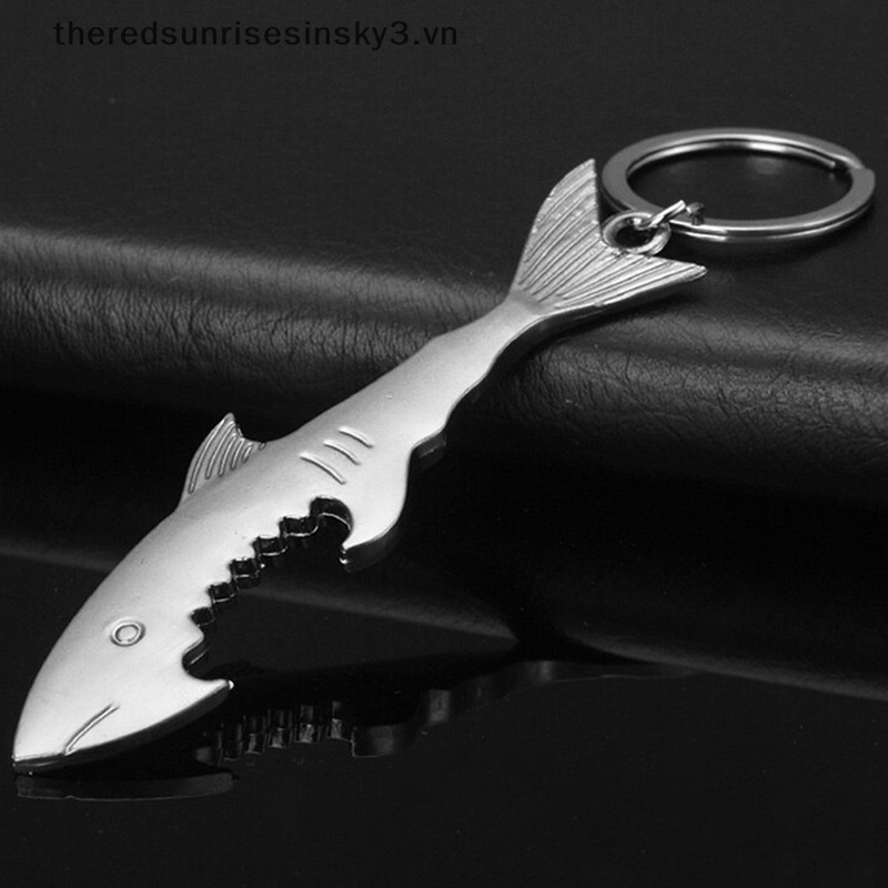 Móc Khóa Hình Cá Mập Bằng Kim Loại Sáng Tạo Thời Trang