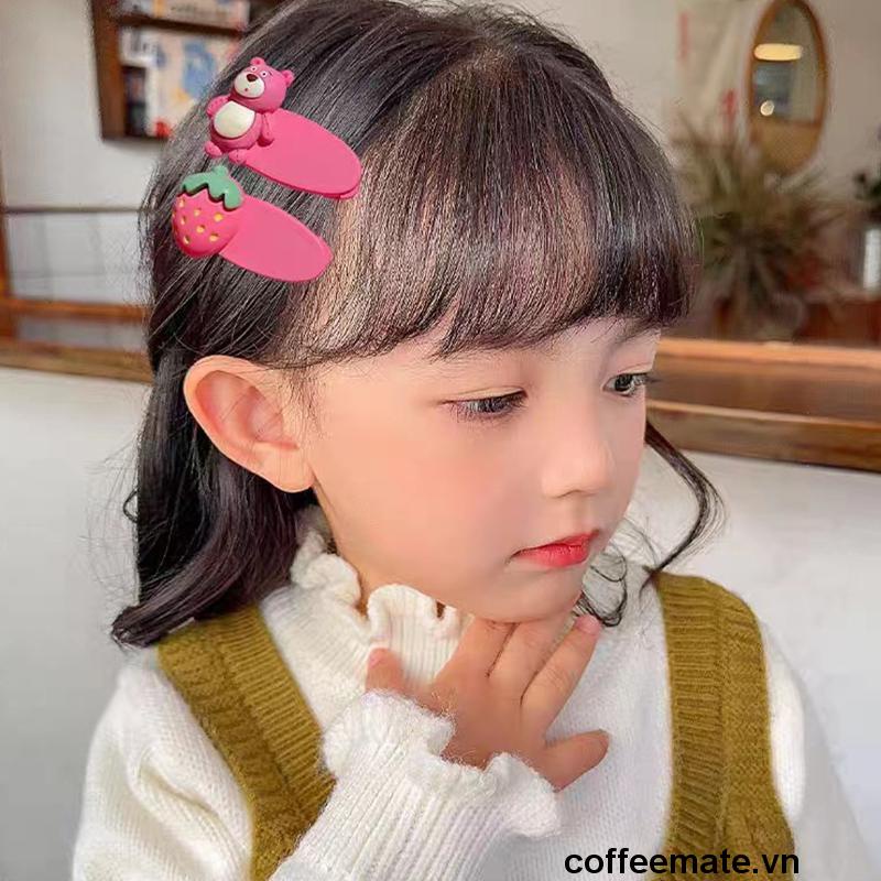 ⚡Kẹp Tóc Hình Trái Dâu / Gấu Hoạt Hình Dễ Thương Ngọt Ngào Thời Trang Cho Bé Gái