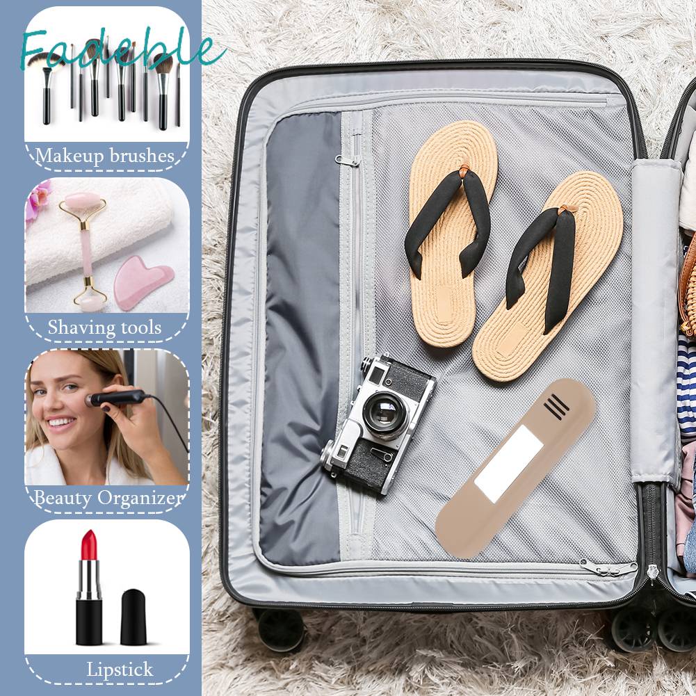 Túi Đựng Cọ Trang Điểm Bằng Silicone Thoáng Khí Có Khóa Kéo