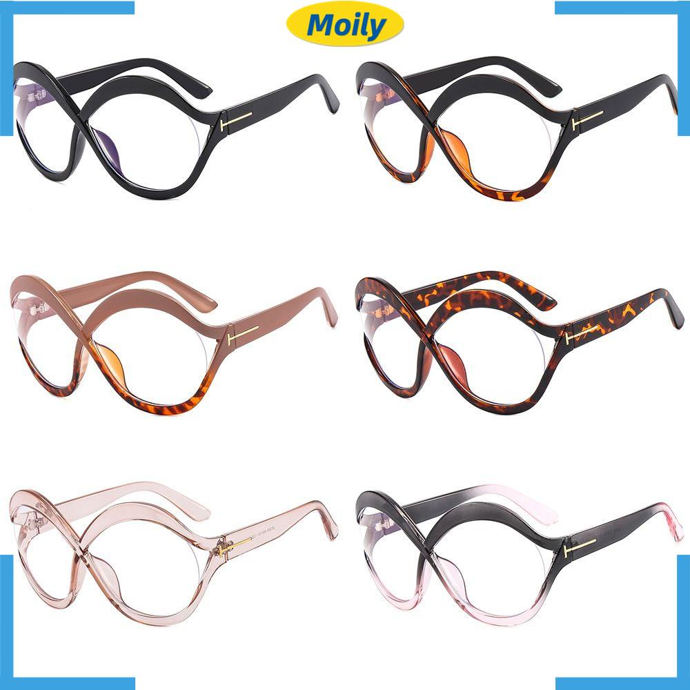 MOILYVN Mắt Kính Chống Ánh Sáng Xanh Phong Cách Vintage Thanh Lịch Cho Nữ