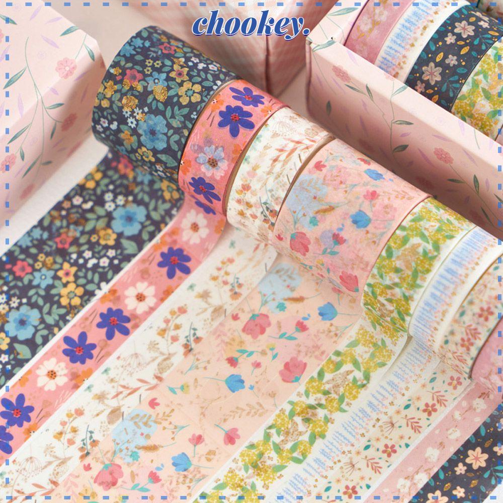 CHOOKEY Set 10 Cuộn Băng Dính Washi Trang Trí Sổ Tay DIY Mới
