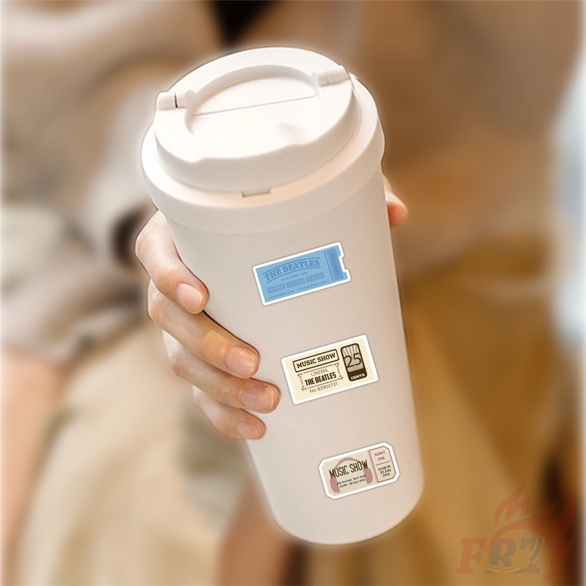 ❉ Băng Đô Rock Band. Bộ 01 Sticker Dán Trang Trí Hình Vé Máy Bay Cổ Điển 01 ❉ Bộ 60 Miếng Dán Chống Thấm Nước Họa Tiết Doodle Thời Trang DIY