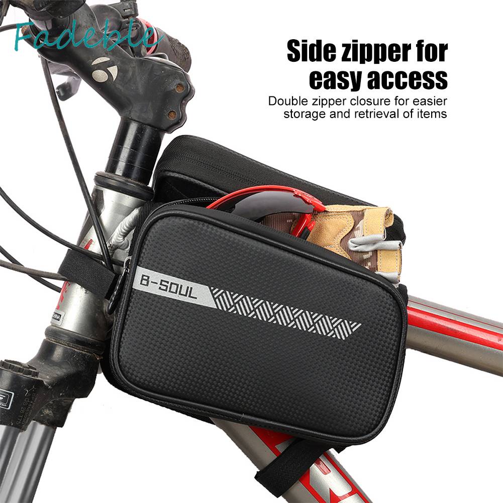 B-soul Túi Đựng Điện Thoại Họa Tiết Phản Quang Dung Tích 1.5L Cho Xe Đạp Ốp