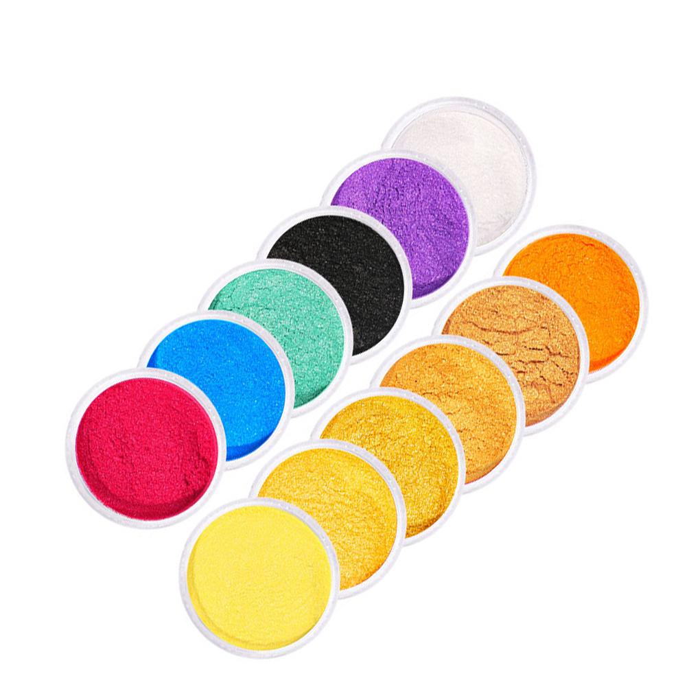 Bột Dạ Quang 12 Màu Lấp Lánh Dùng Trang Trí Móng Tay / Cơ Thể Nghệ Thuật Tại Nhà /