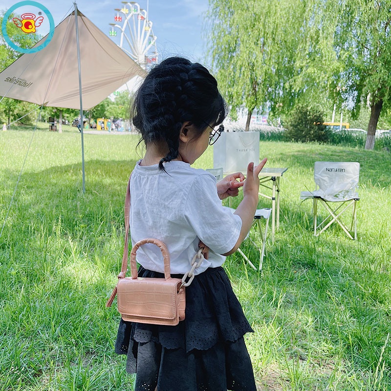 Túi Đeo Vai / Đeo Chéo Họa Tiết Da Cá Sấu Màu Kẹo Trơn Thời Trang Cho Nữ