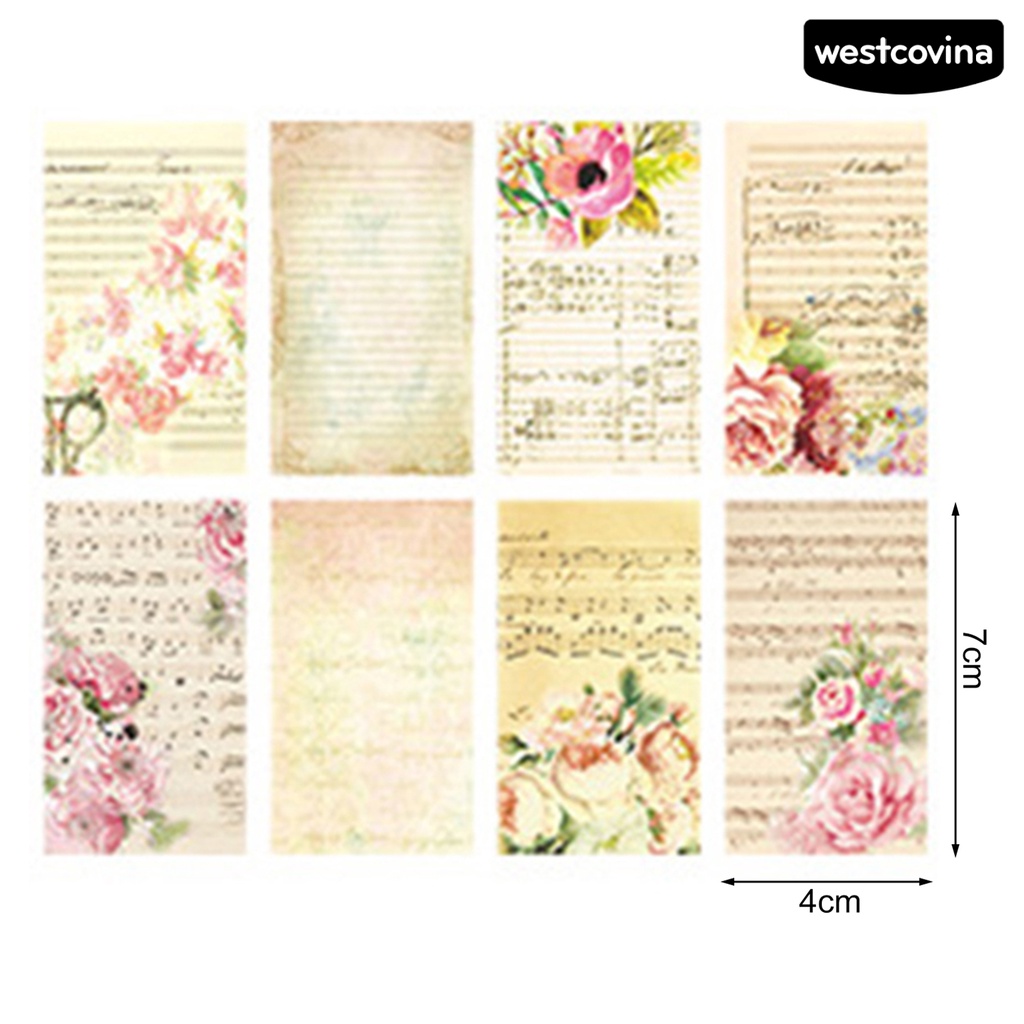 [WSTN]✎Set 60 Tấm Giấy Cứng In Họa Tiết Vintage Trang Trí