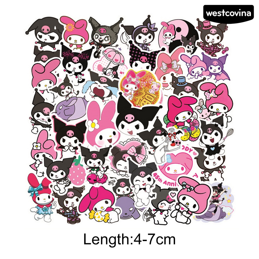 [WSTN] [WSTN]✎Bộ 50 Miếng Dán Bình Nước In Họa Tiết Hoạt Hình Chú Chó Đáng Yêu