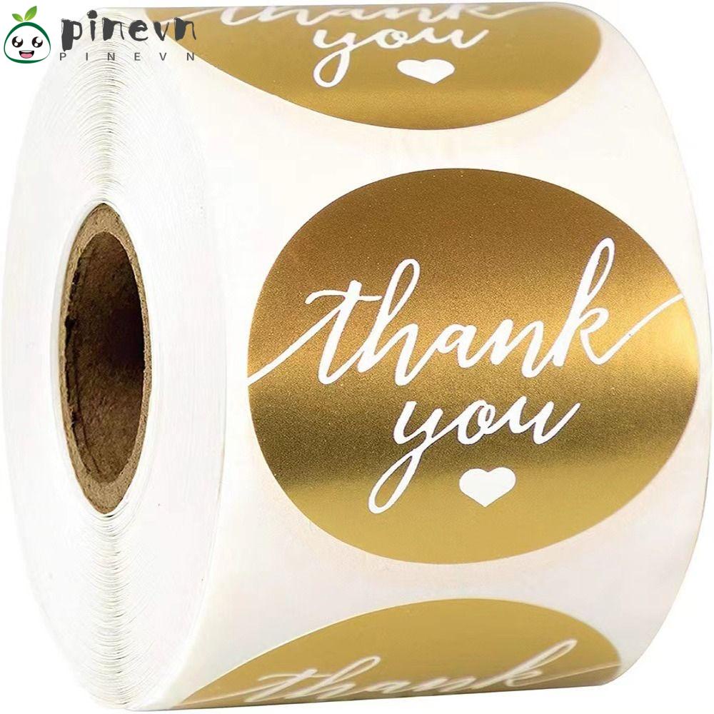 PINEVN 1 Cuộn 500 Miếng Dán 1 Cuộn Băng Keo Tròn 1.5 Inch Trang Trí Sinh Nhật / Đám Cưới