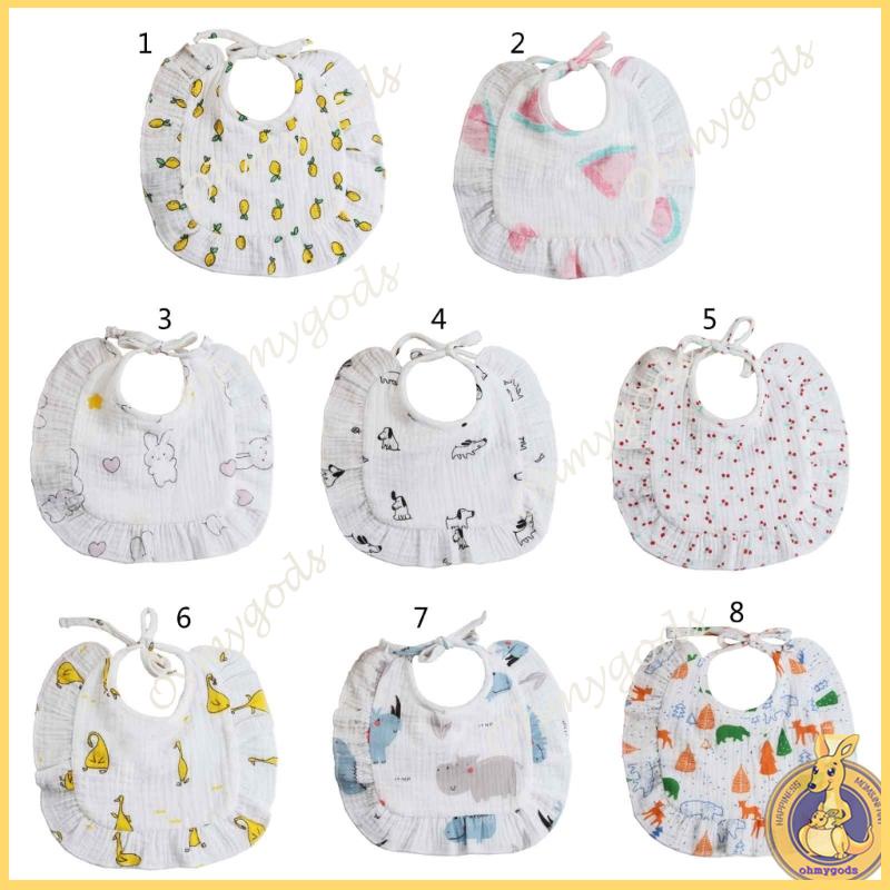 Yếm Ăn Thấm Hút Tốt In Họa Tiết Xinh Xắn Dành Cho Các Bé Từ 0-2 Tuổi