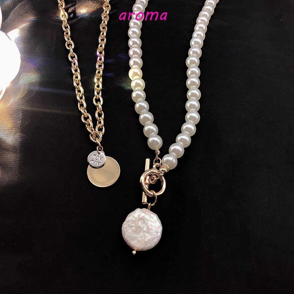 AROMA Vòng cổ Hai Tầng Phong Cách Punk Thời Trang Dành Cho Nữ