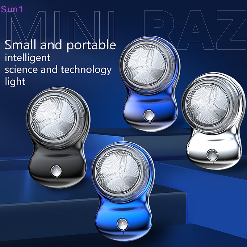 Dao Cạo Râu Mini Sun1 &gt; Kích Thước Bỏ Túi Sạc USB Không Dây Có Thể Giặt Lại Tiện Dụng Cho Nam