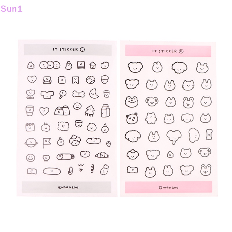 Set 1 &gt; 10 Sticker Dán Trang Trí Điện Thoại / Sổ Tay Hình Động Vật Dễ Thương