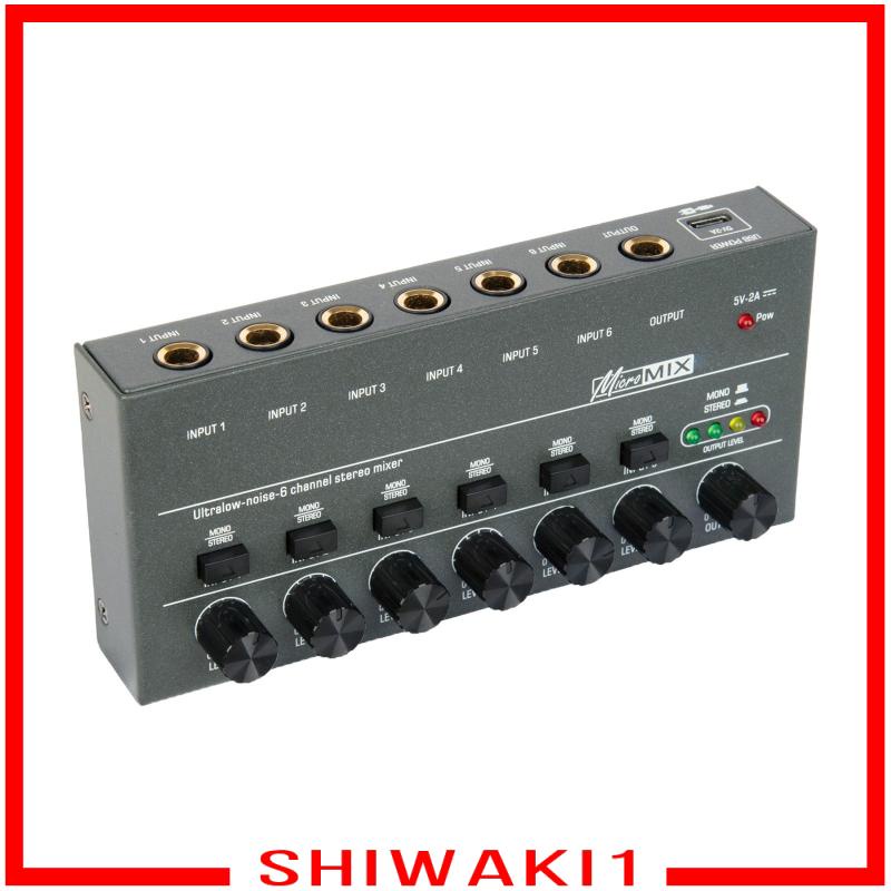 Bộ Thiết Bị Trộn Âm Thanh 6 Đầu Vào Mini Chuyên Dụng Cho Máy Trộn CD / Guitar Bass