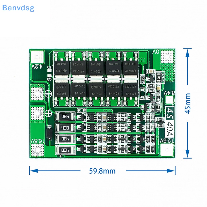 Bảng Mạch Bảo Vệ Động Cơ Máy Khoan 4S 40A 18650 14.8V 16.8V