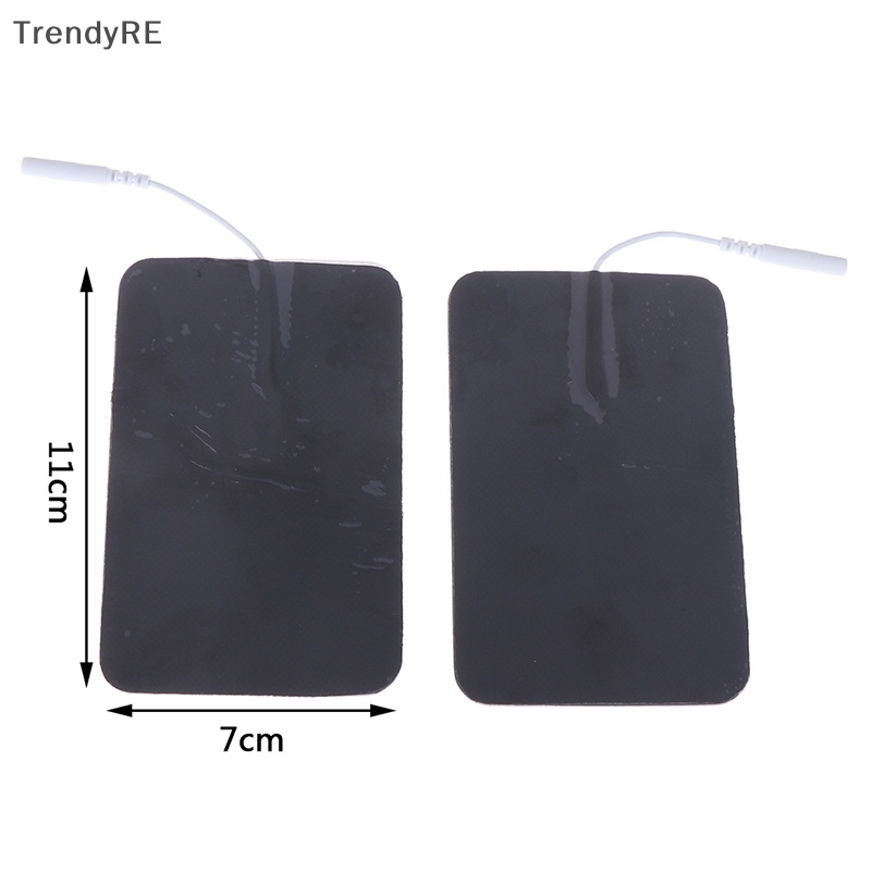 1 Cặp Miếng Dán Điện Cực Máy Mát Xa Cơ Thể Tái Sử Dụng 7 * 11