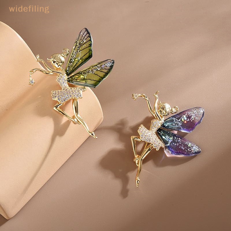 Trâm Cài Áo Hình Thiên Thần Bằng Hợp Kim Có Đính Đá Hợp Thời Trang Cho Nữ