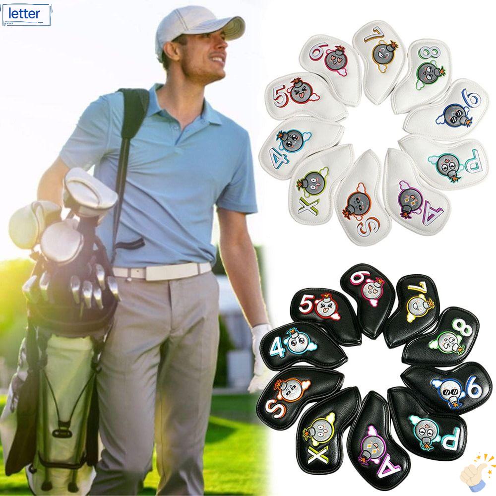LET Set 10 Vỏ Bọc Đầu Gậy Đánh Golf Bằng Da PU Cao Cấp