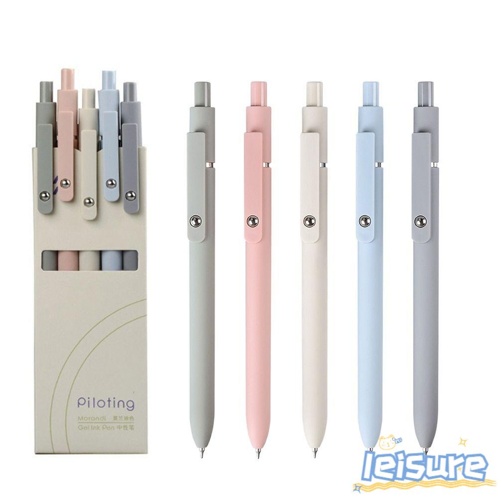 LEISURE Set 5 Bút Bi Ngòi 0.42mm Xinh Xắn Chất Lượng Cao